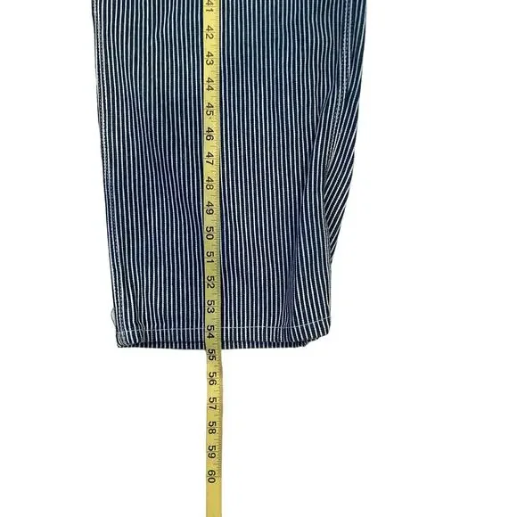Vtg USA Works Sz 40x30 Railroad Stripe Adjustable Strap Carpenter Bib Overalls